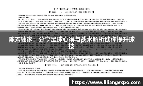 陈芳独家：分享足球心得与战术解析助你提升球技