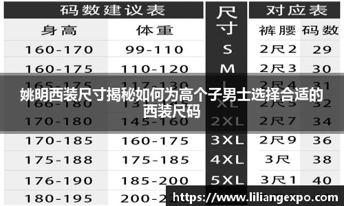 姚明西装尺寸揭秘如何为高个子男士选择合适的西装尺码