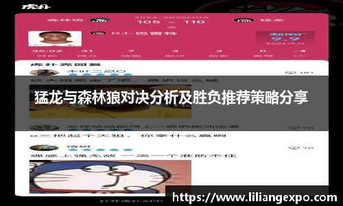猛龙与森林狼对决分析及胜负推荐策略分享